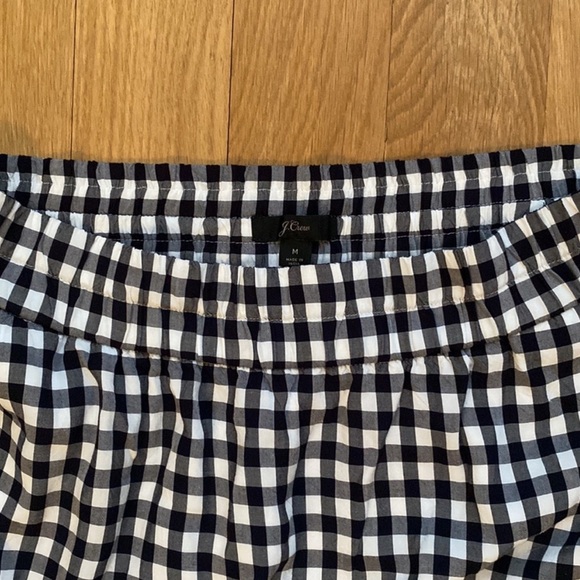 J Crew dark navy gingham skirt - Picture 5 of 8